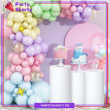 80pcs Pastel Multi Balloons Theme Arch Kit For Party Celebration And Decoration