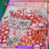 83pcs Bride To Be Silver with Rose Gold & Baby Pink Balloons Theme Set for Bridal Shower Party Decoration & Celebration