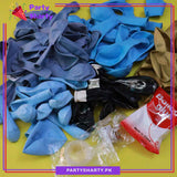 84pcs Happy Birthday Golden with Dusty Blue, Baby Blue & Golden Balloon Garland Arch Kit For Decoration