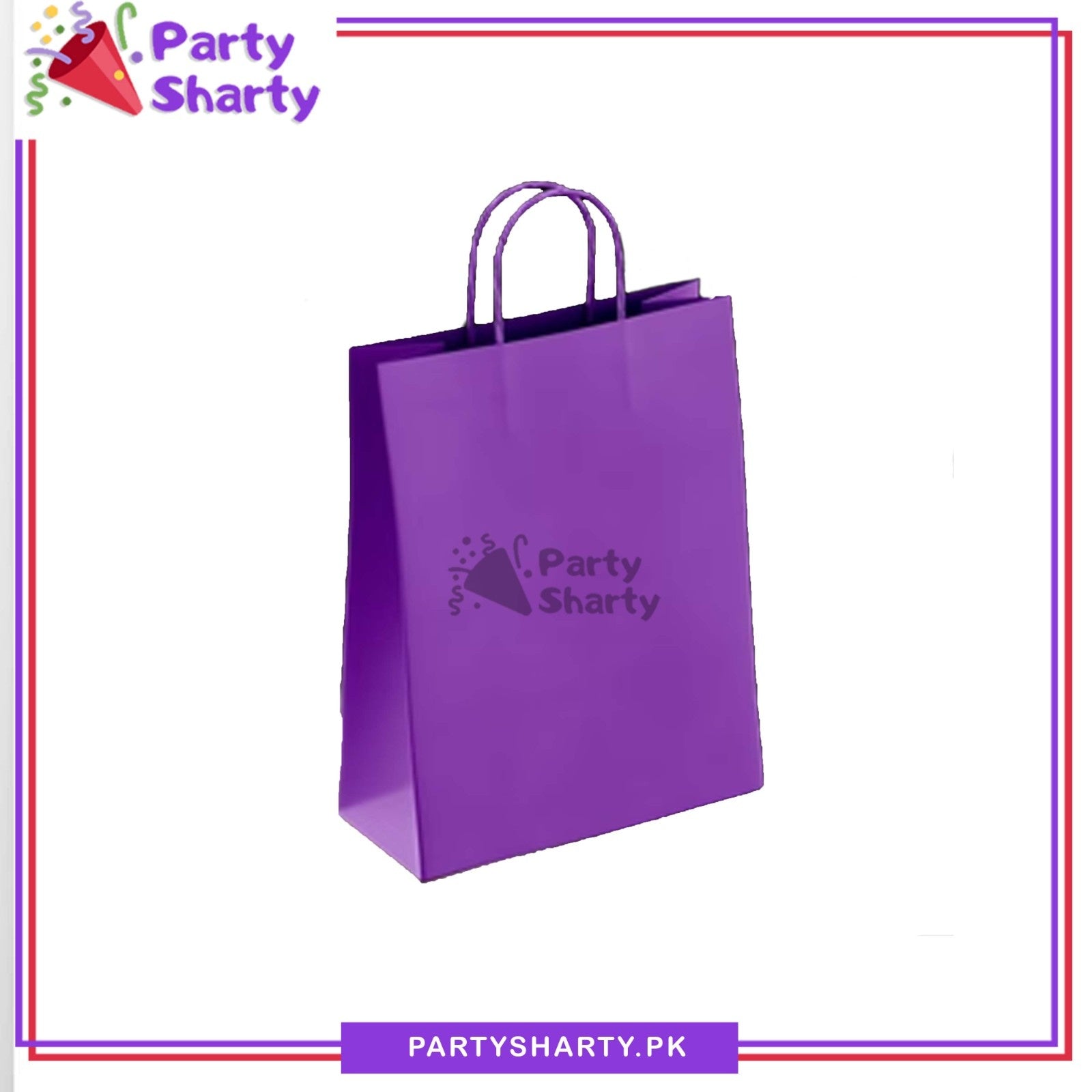 8*6 inches Plain Paper Goody Bags Pack Of 6 For Party Event Giveaways