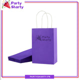 8*6 inches Plain Paper Goody Bags Pack Of 6 For Party Event Giveaways