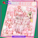 99pcs Bride To Be Rose Gold & White Balloons Theme Set for Bridal Shower Party Decoration & Celebration