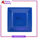 9 inches Square Shaped Disposable Plastic Plate Pack of 10 For Party Decoration & Celebrations