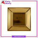 9 inches Square Shaped Disposable Plastic Plate Pack of 10 For Party Decoration & Celebrations