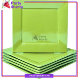 9 inches Square Shaped Disposable Plastic Plate Pack of 10 For Party Decoration & Celebrations