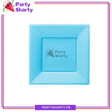 7 inches Stylish Square Plastic Plates Pack of 10 For Party Decoration & Celebration