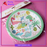 9inches Large Size Little Dino Theme Party Disposable Paper Plates for Dinosaur Theme Party and Decoration