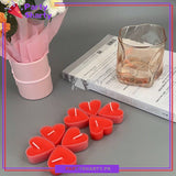 9pcs Red Heart-Shaped Candles For Valentine's Day, Proposal, Wedding, Birthday Decorations