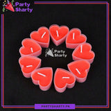 9pcs Red Heart-Shaped Candles For Valentine's Day, Proposal, Wedding, Birthday Decorations