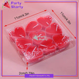 9pcs Red Heart-Shaped Candles For Valentine's Day, Proposal, Wedding, Birthday Decorations