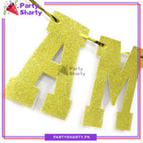 AMEEN MUBARAK Glitter Foamic Banner For Ameen Mubarak Theme Decoration and Celebration