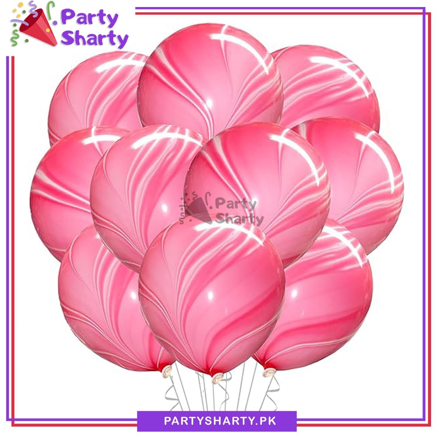 Marble / Agate Balloons Tie Dye Latex Balloons Multi Colors Marble Tie Dye Swirl Party Balloons For Party Decoration and Celebration