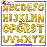 Golden Alphabet Foil Balloon For Birthday, Anniversary, Bridal Shower Celebration and Decoration