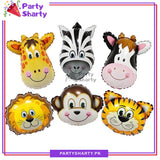 Large Size Jungle Theme Animal Head Foil Balloon For Birthday Celebration