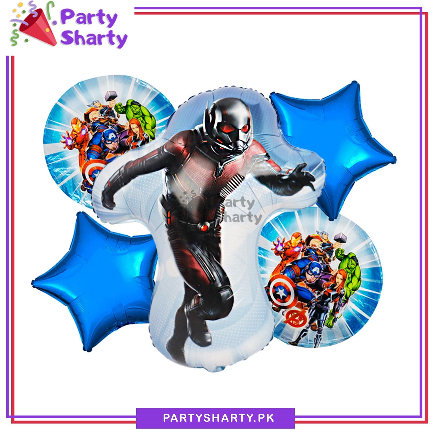 5pcs/set Antman Foil Balloons For Antman Theme Party Decoration and Celebration