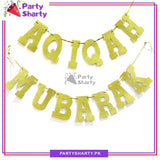 AQIQAH MUBARAK Glitter Foamic Banner For Aqeeqah Theme Decoration and Celebration