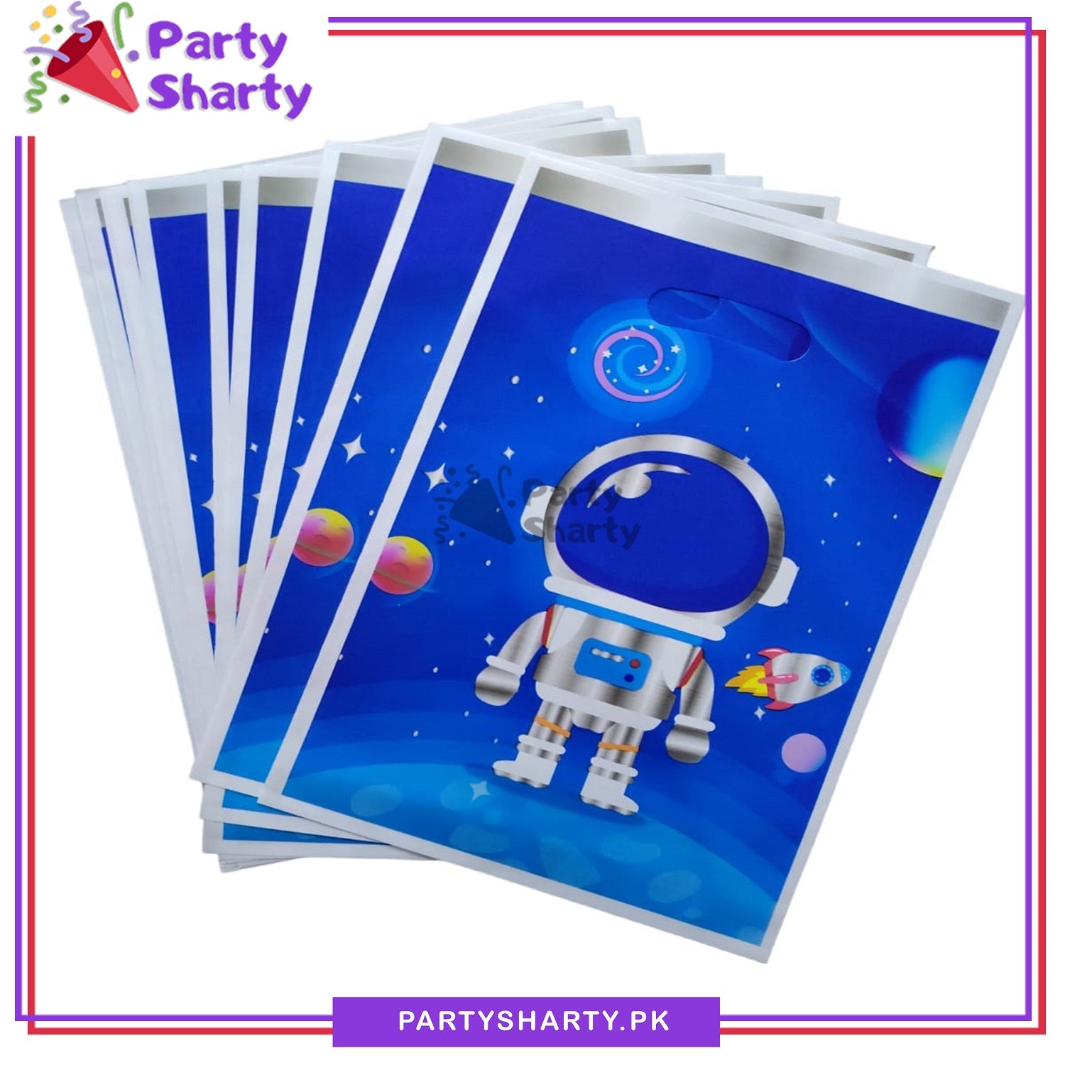 Astronaut / Space Ship Theme Goody Bags Pack of 10 For Space Theme Party Decoration and Celebration