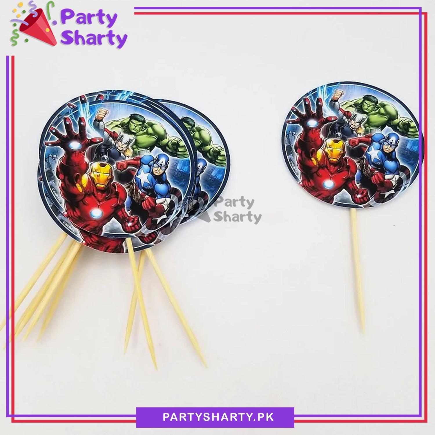 Avenger Theme Cup Cake Topper for Avengers Birthday Theme Party and Decoration