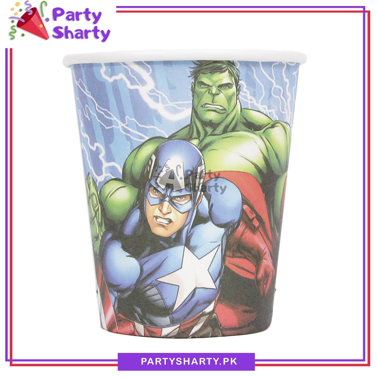 Avengers Theme Birthday Party Paper Cups / Glass For Themed Based Party Supplies and Decorations