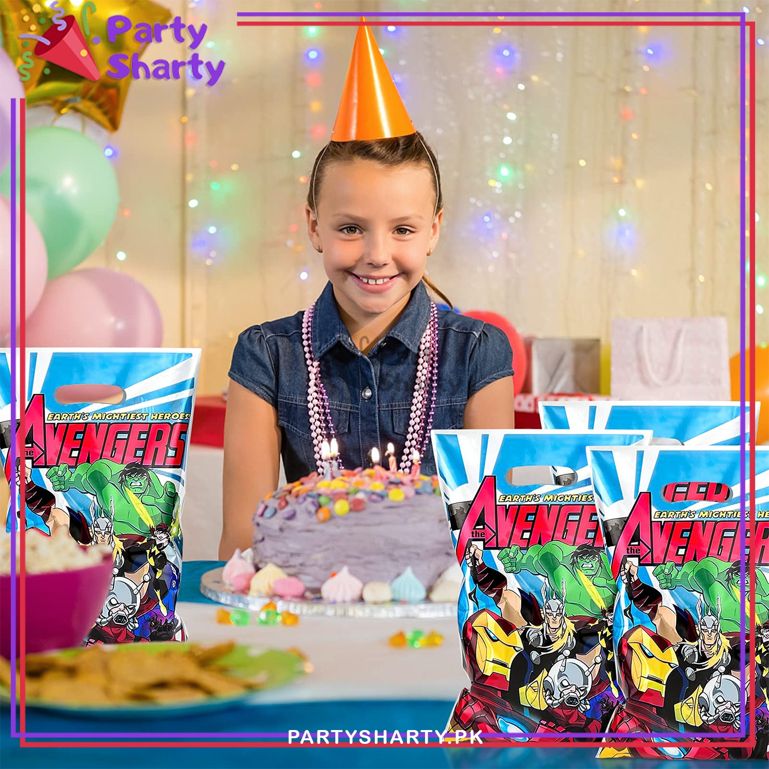 D-2 Avengers Theme Goody Bags Pack of 10 For Avenger Theme Party Decoration and Celebration