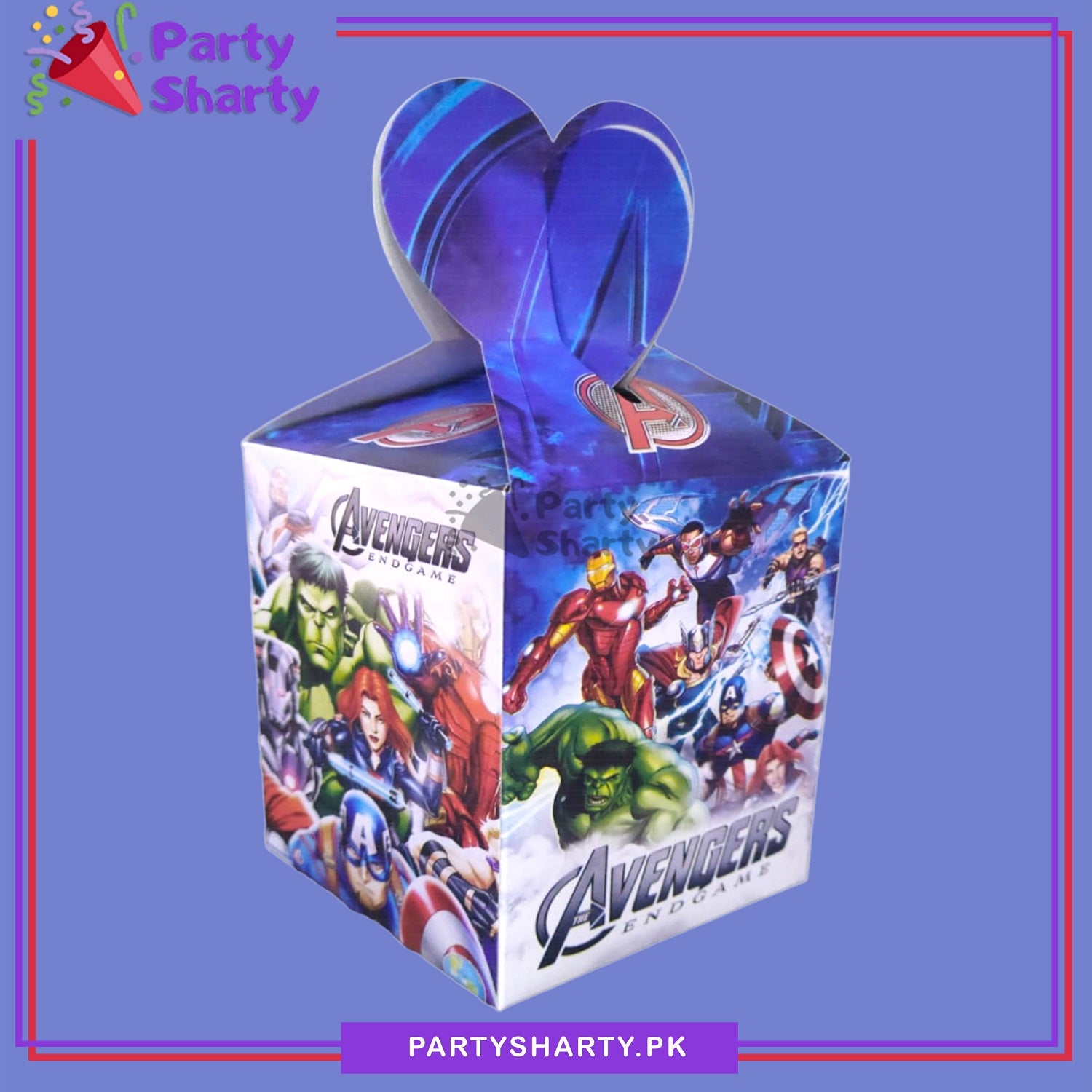 D-2 Avengers Theme Goody Boxes Pack of 10 For Avengers Theme Birthday Decoration and Celebration