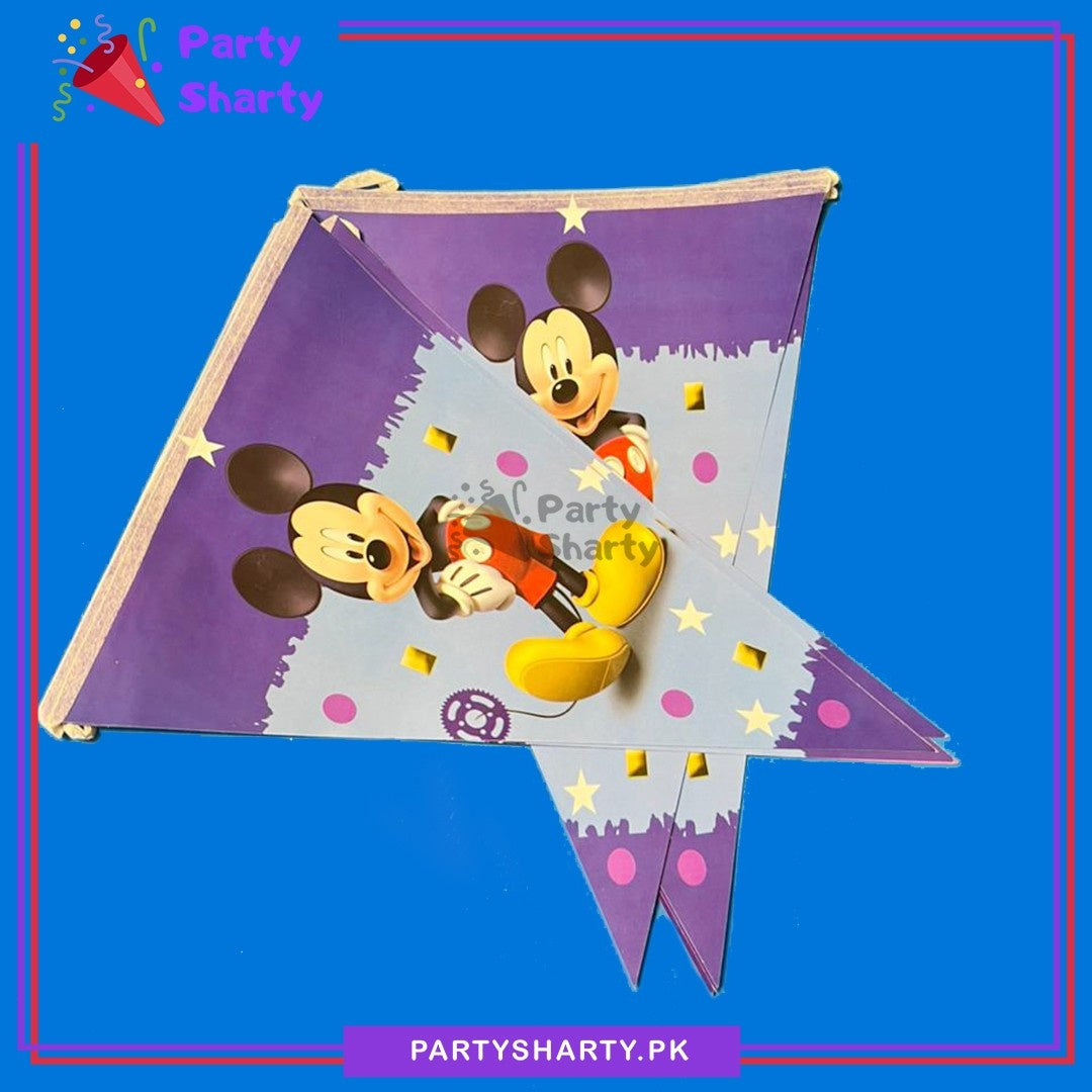 Mickey Mouse Theme Party Flags Bunting for Theme Decoration & Celebrations