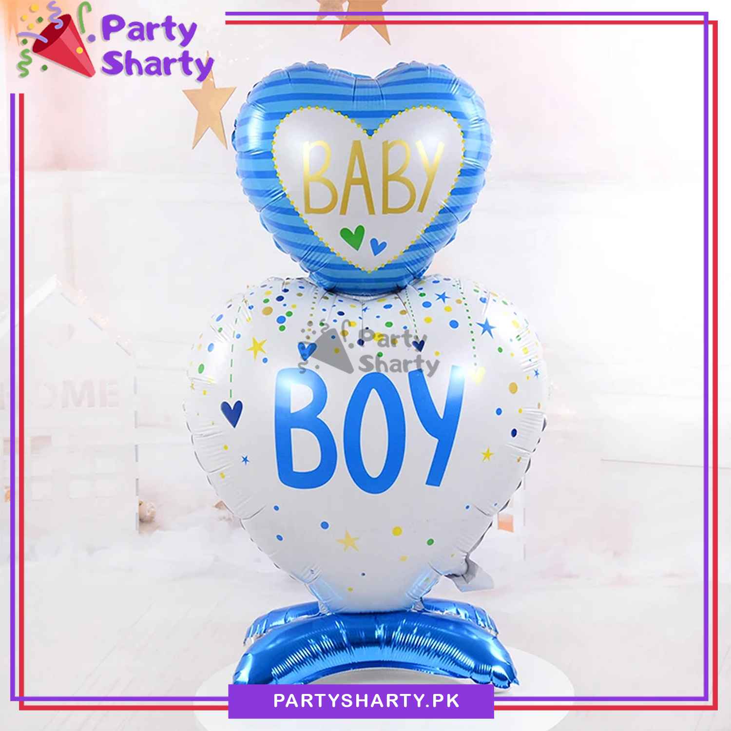 (110x62cms) Pink / Blue Color Foil Balloons Baby GIRL / BOY Airloonz for Baby Shower Decoration