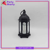 Black Color Lantern Shaped LED light Candle Decorative Led Hanging Lamp
