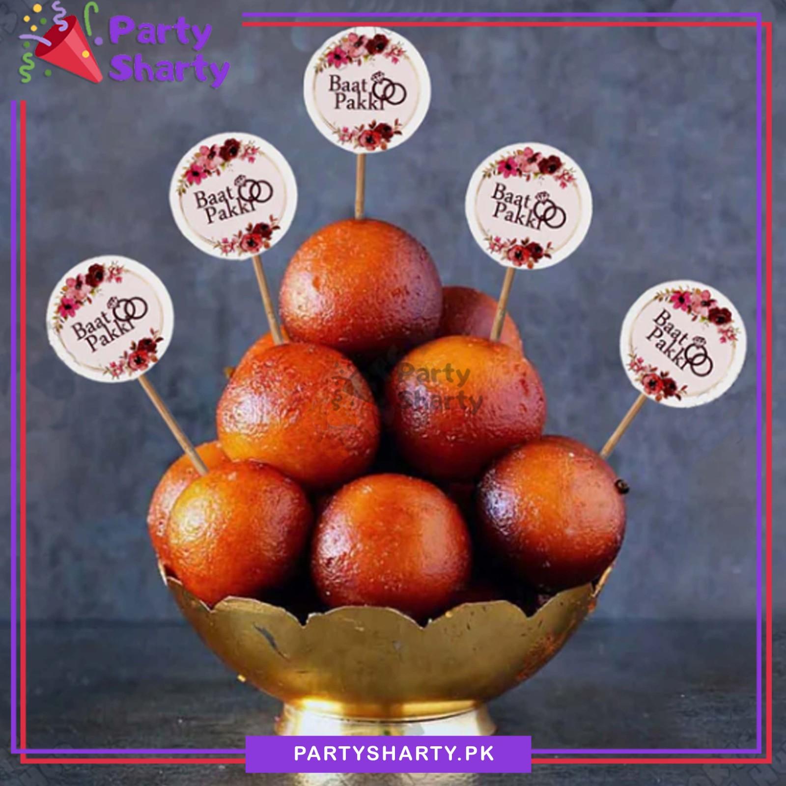 Small Baat Pakki Cup Cake Topper For Dessert Decoration & Celebration