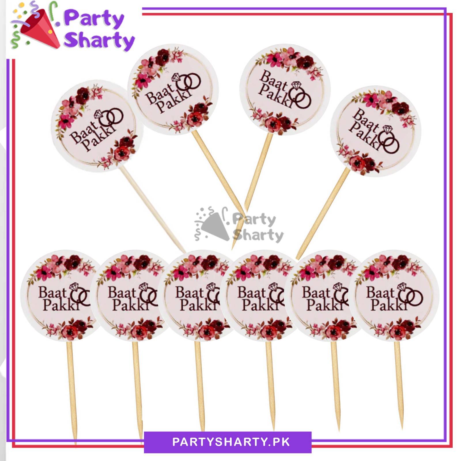 Small Baat Pakki Cup Cake Topper For Dessert Decoration & Celebration
