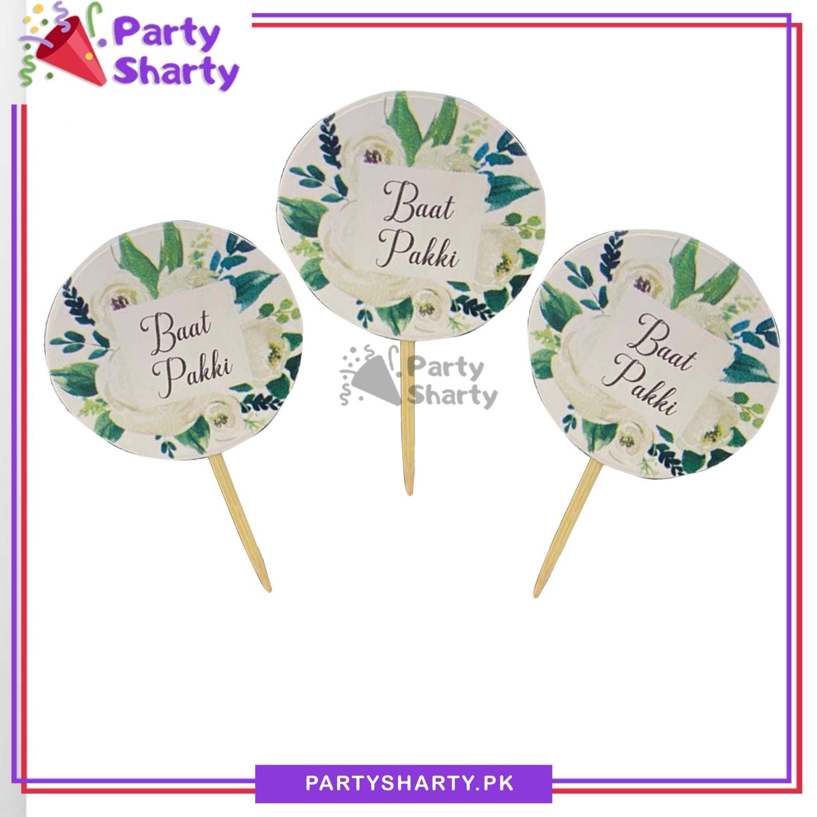Small Baat Pakki Cup Cake Topper For Dessert Decoration & Celebration