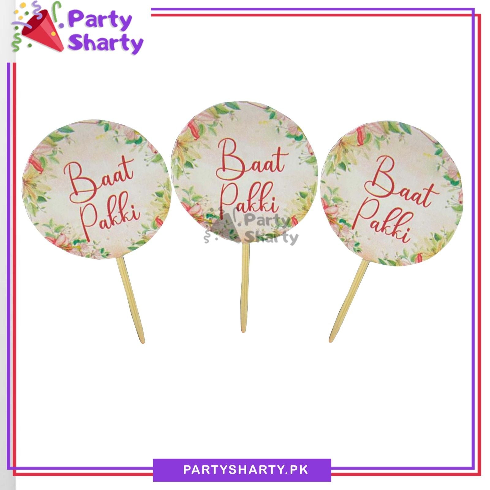 Small Baat Pakki Cup Cake Topper For Dessert Decoration & Celebration