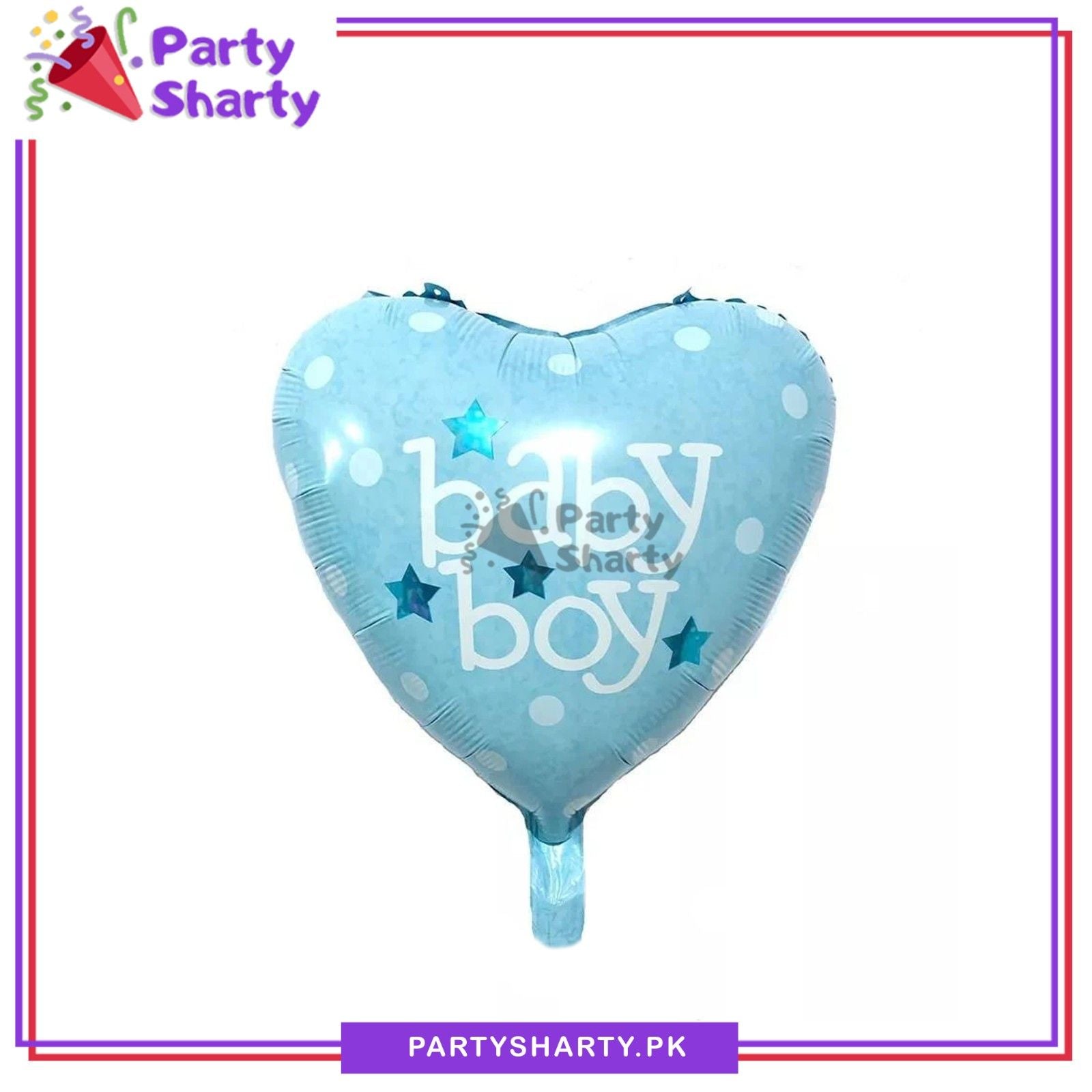 Baby Boy / Girl Heart Shaped Foil Balloon for Welcome Baby Celebration & Decoration