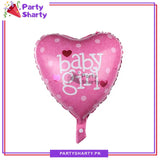Baby Boy / Girl Heart Shaped Foil Balloon for Welcome Baby Celebration & Decoration