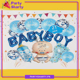 21pcs Baby Boy Theme Set for Welcome Baby / Baby Shower Event Decoration and Celebration