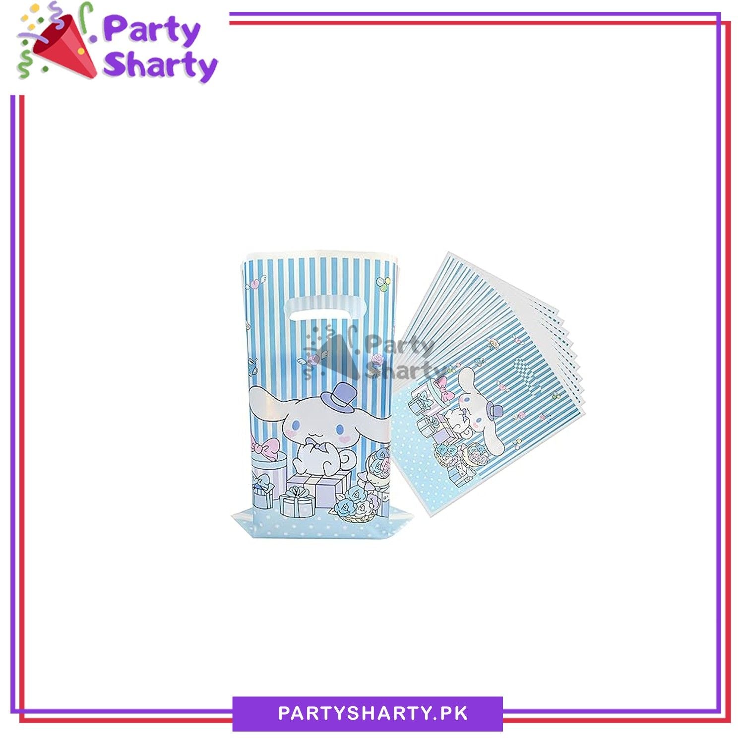 D-2 Cinnamoroll Party Gift Bags Cute Goodie Bags for Kids Birthday & Celebrations (Pack of 10)