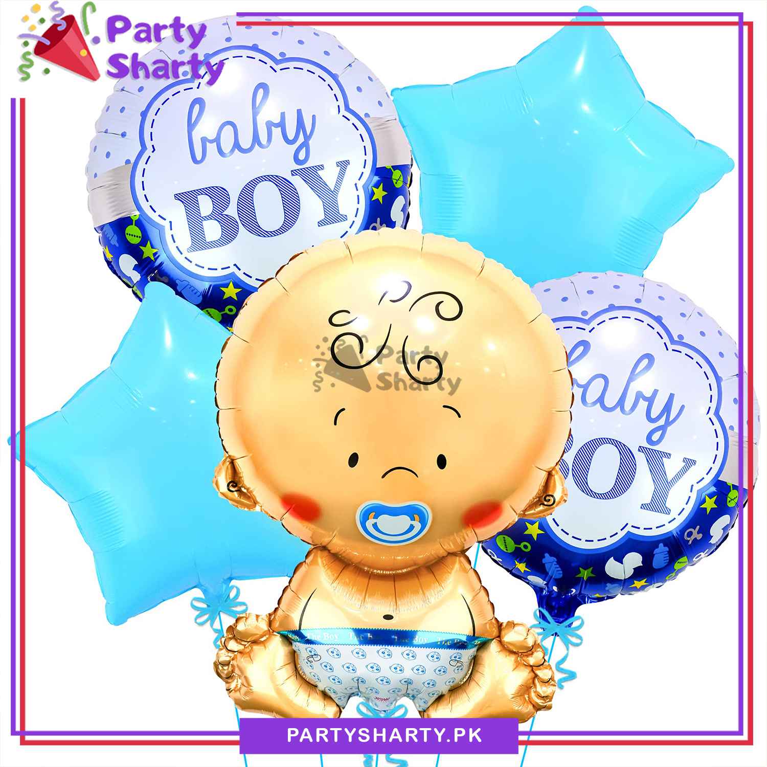 Baby Shaped Foil Balloon Set (Boy / Girl) Foil Balloons for Baby Shower, Welcome Baby & Gender Reveal Decoration and Celebration