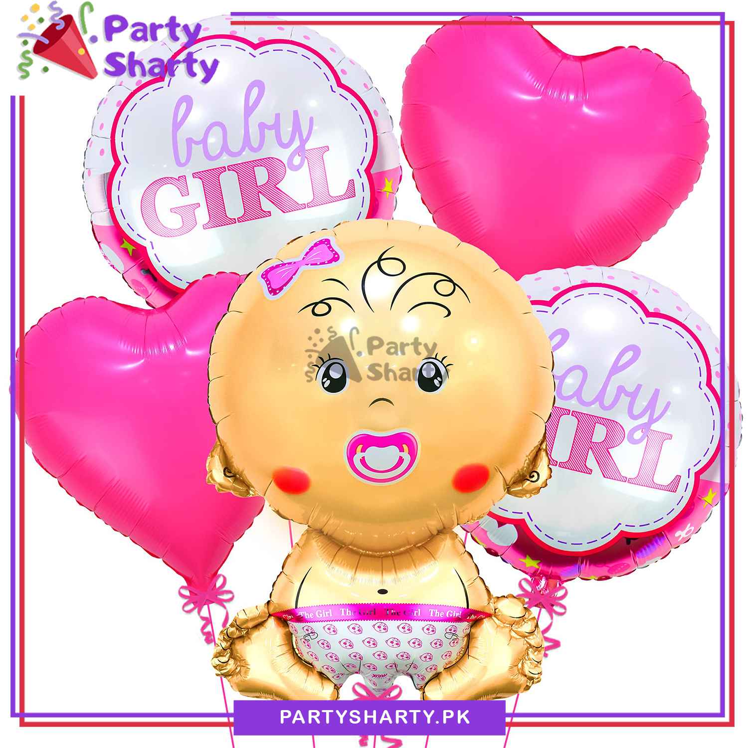 Baby Shaped Foil Balloon Set (Boy / Girl) Foil Balloons for Baby Shower, Welcome Baby & Gender Reveal Decoration and Celebration