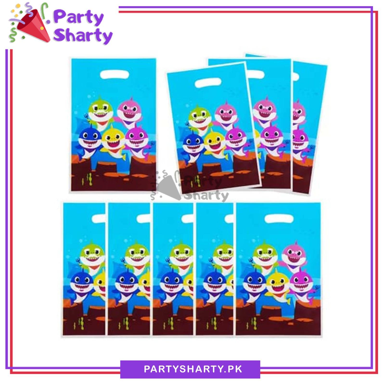 Baby Shark Goody Bag Pack Of 10 Baby Shark Theme Favor Bags