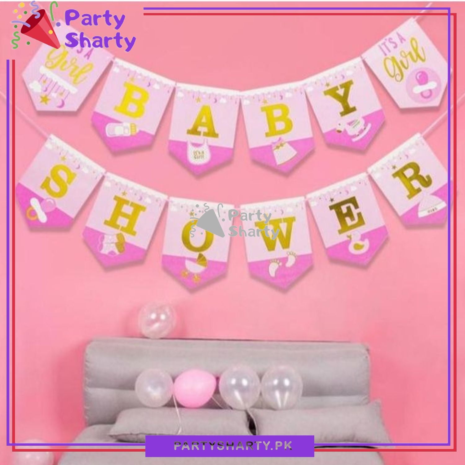 Baby Shower Card Banner for Baby Shower / Gender Reveal Party Decoration and Celebration