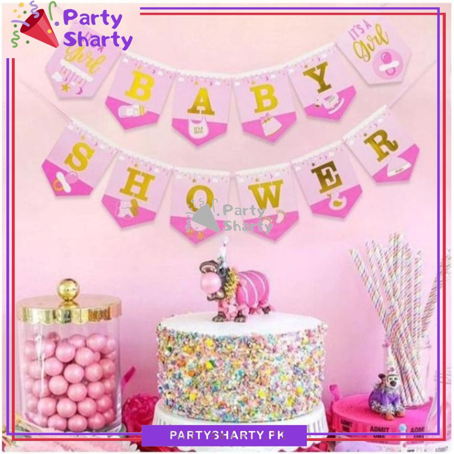 Baby Shower Card Banner for Baby Shower / Gender Reveal Party Decoration and Celebration