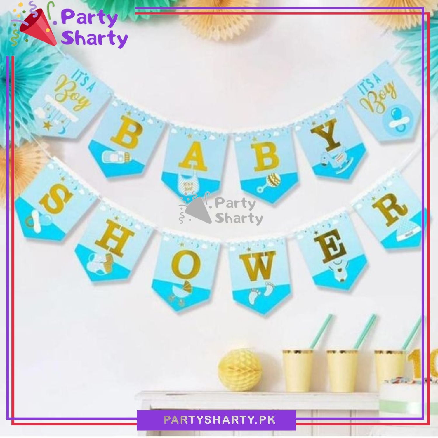 Baby Shower Card Banner for Baby Shower / Gender Reveal Party Decoration and Celebration