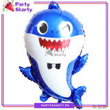 5pcs/set Baby Shark Theme Foil Balloon for Baby Shark Theme Birthday Party Celebration and Decoration