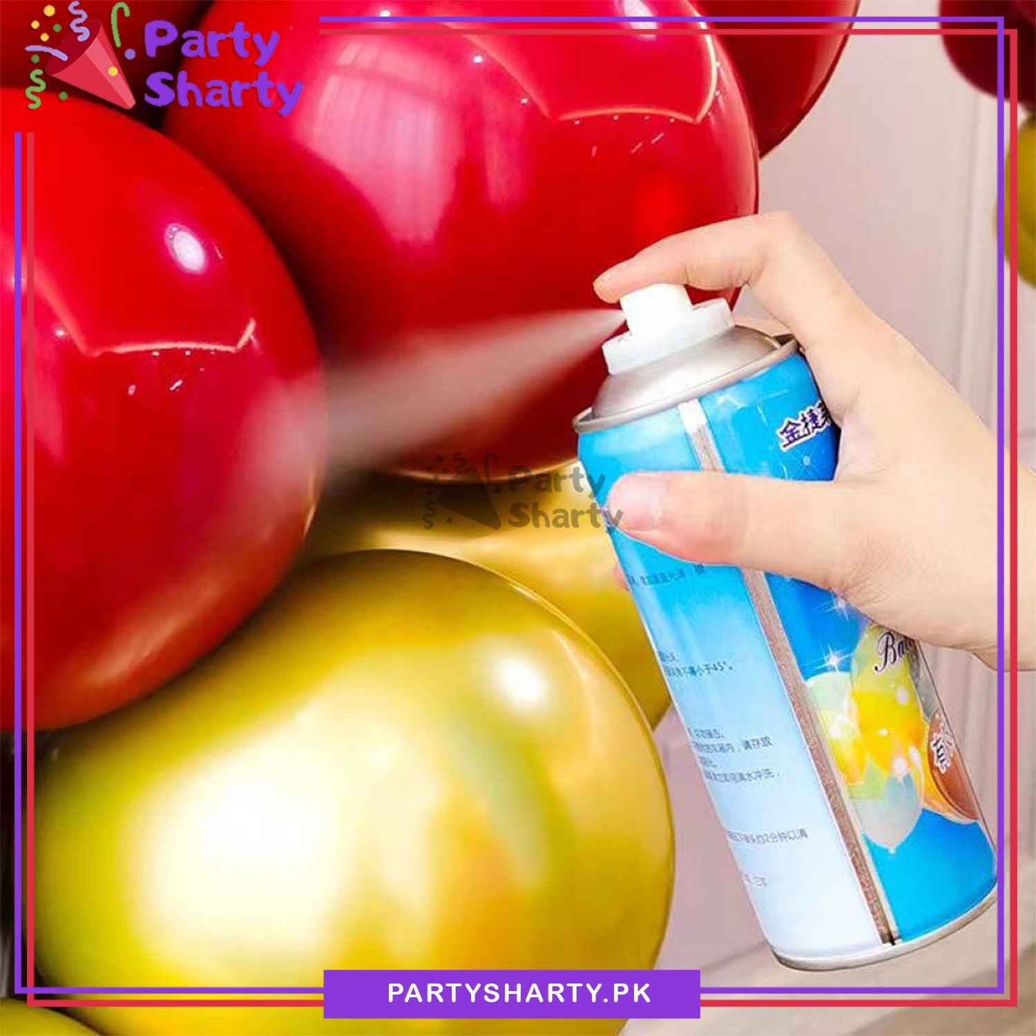 Balloon Shinny liquid Spray 450ml to shine and bright stay clear latex  balloon