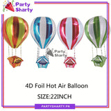 22 inch 4D Aluminum Foil Balloons Hot Air Balloon Foil Balloon For Kid Birthday Party and Event Decoration