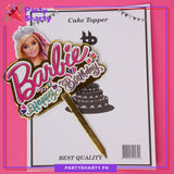 Barbie Card Board Material Cake Topper For Barbie Birthday Theme Party and Decoration