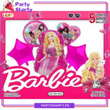 5pcs/set Princess Barbie Foil Balloons For Barbie Theme Party Decoration and Celebration