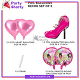 5pcs/set Barbie High Heel Shaped Foil Balloons For Barbie Theme Party Decoration and Celebration