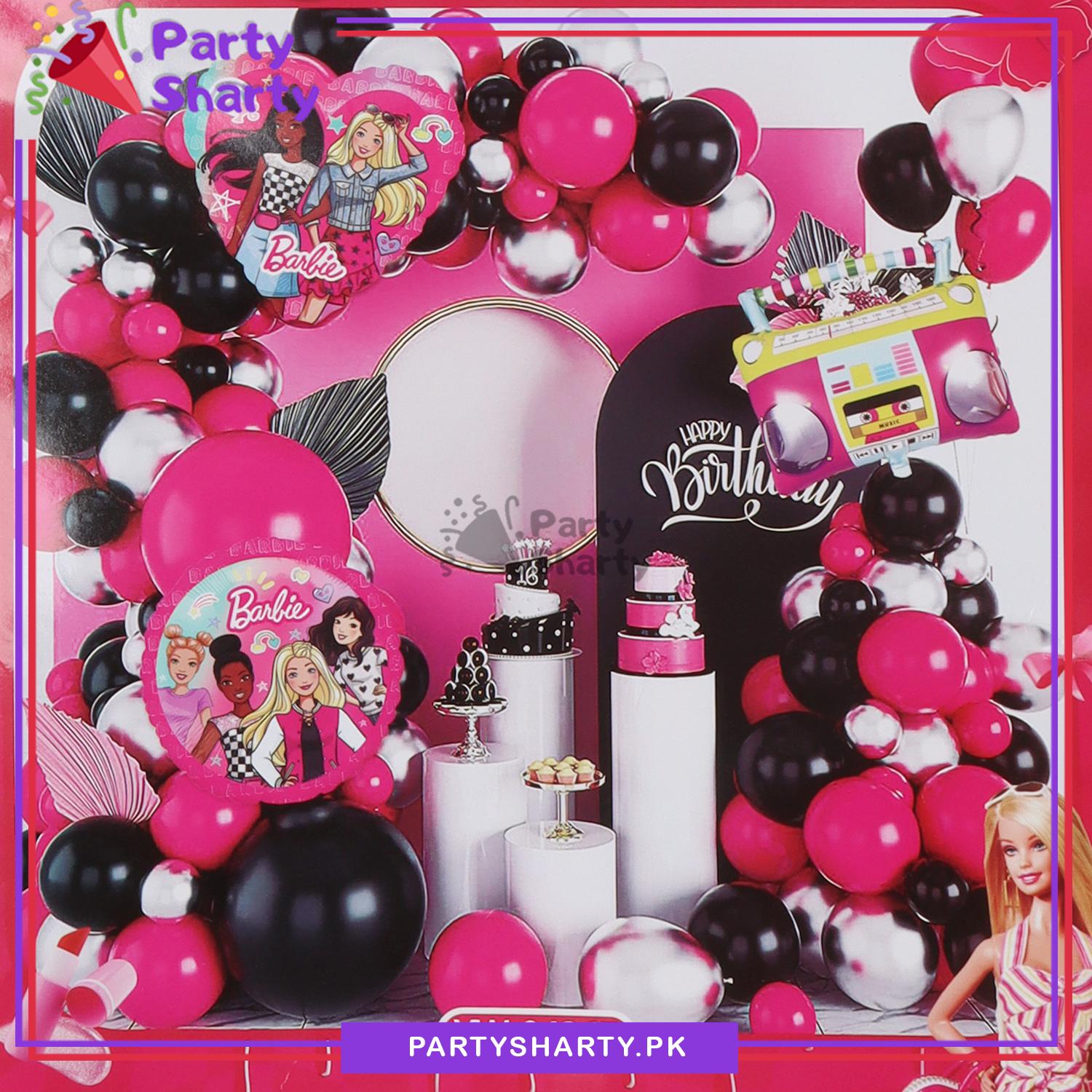 55pcs Barbie Theme Balloon Garland For Barbie Theme Party Event Decoration and Celebration