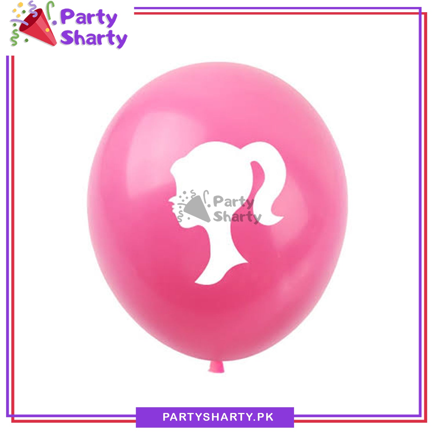 Barbie Silhouette Printed Latex Balloons For Birthday and Party Decoration